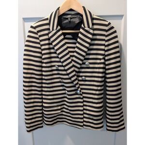 MaxMara Weekend Line Black Stripe Double Breasted Blazer Jacket‎ Size S